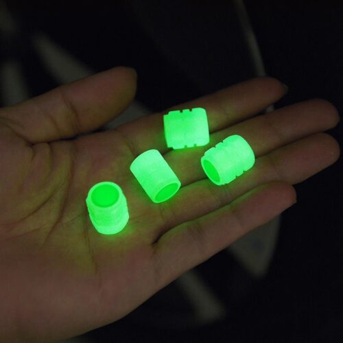 Set de 4 Tapones Universales Fluorescentes para Llantas