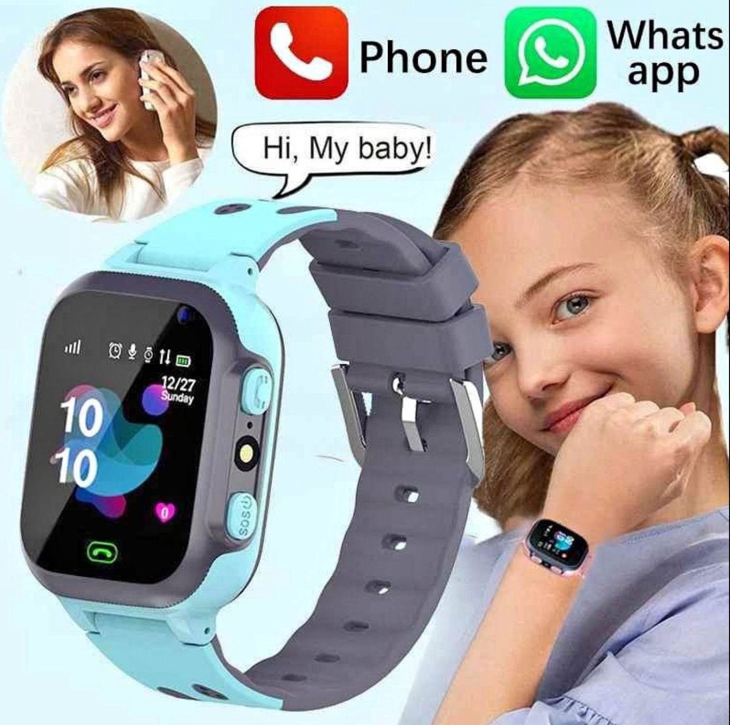 RELOJ GPS NIÑOS CHIP RASTREADOR SMART WATCH LLAMADAS