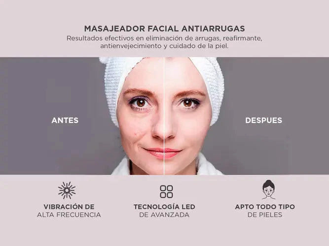 Masajeador Facial - Antiarrugas y Lifting Tecnología LED DropFlex™